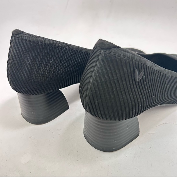 VIVAIA Melody Pro Square-Toe Chunky Heels Size 39 us 8 Black Stretch Upper - Picture 7 of 13